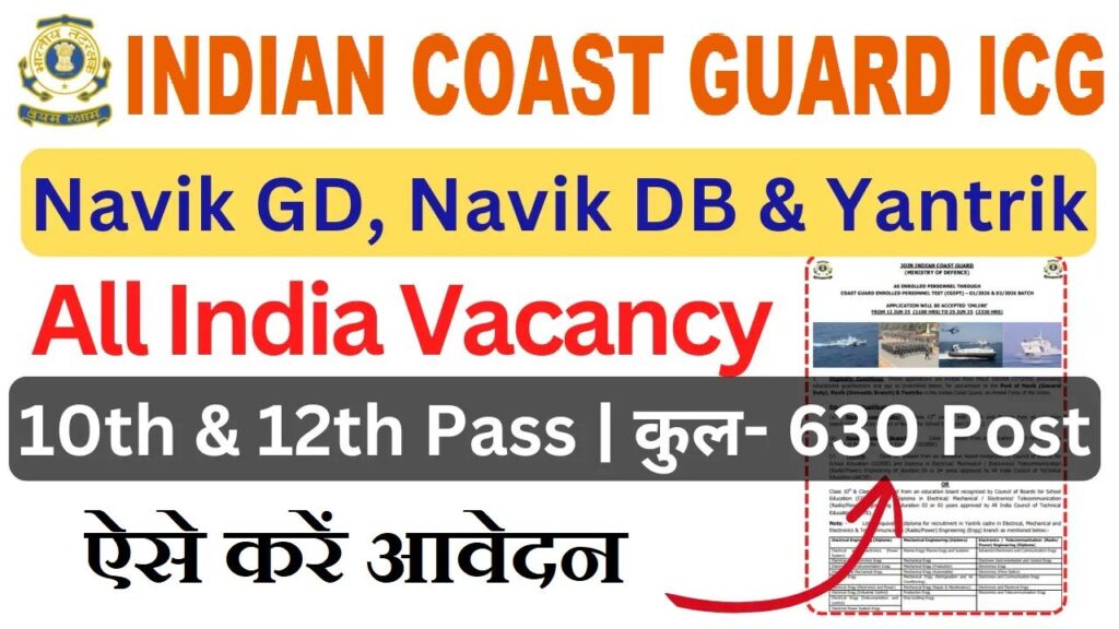 Indian Coast Guard Navik GD & Yantrik Recruitment 2025 SARKARI.RESULT