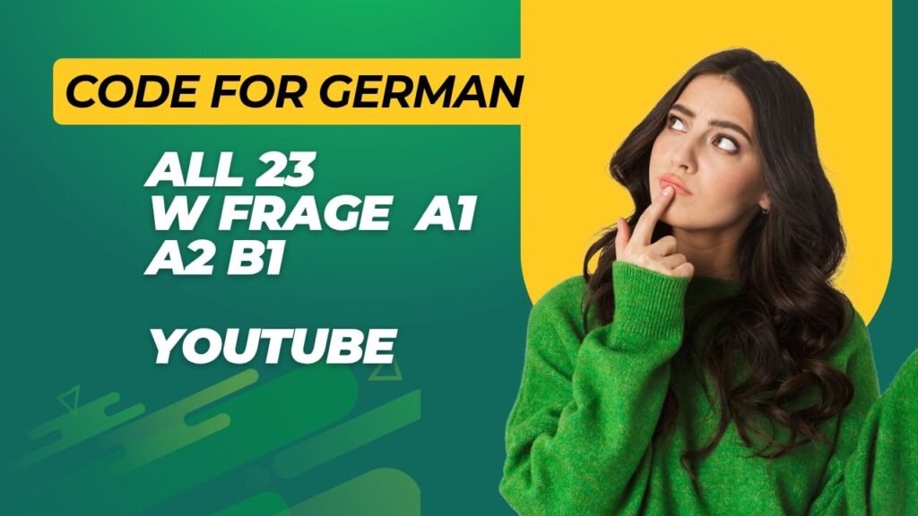 3 W FRAGE IN GERMAN A1,A2,B1